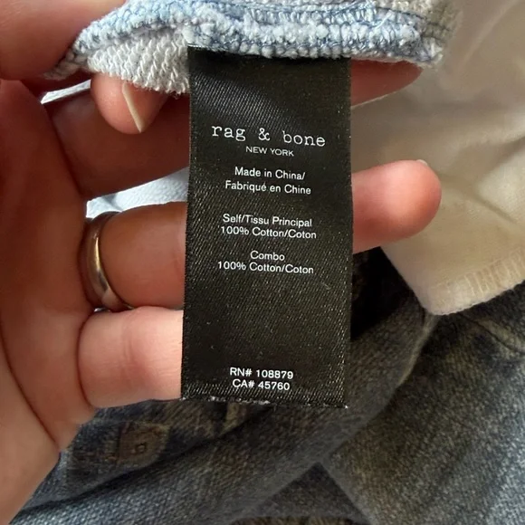 rag & bone Distressed Denim Jogger Pants in Faded Blue - Picture 4 of 4